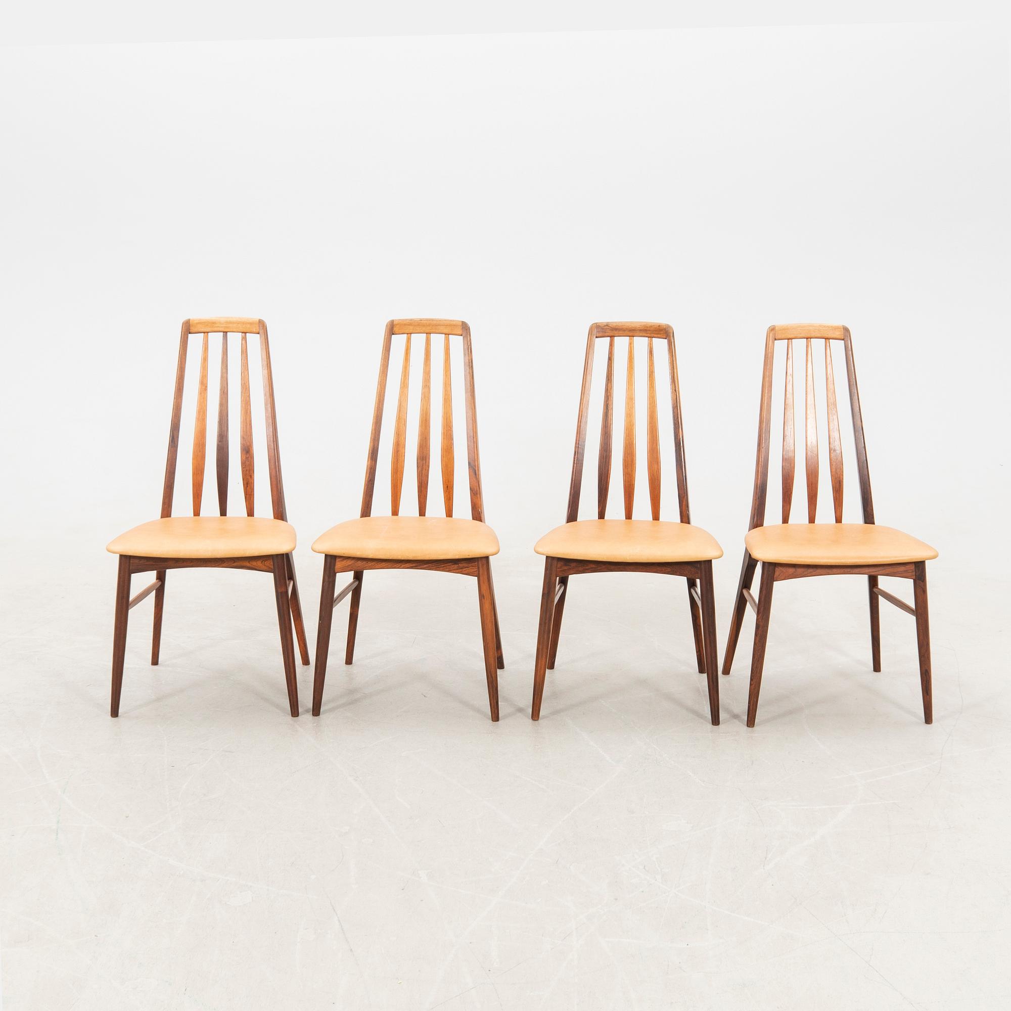 Ib Kofod-Larsen, chairs 4 pcs Denmark 1960s.