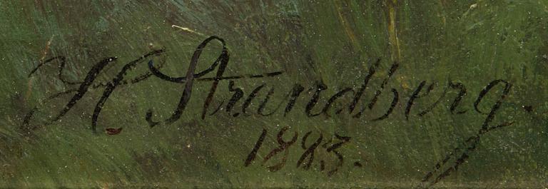 HEDVIG STRANDBERG, olja på duk, signerad och daterad 1883.