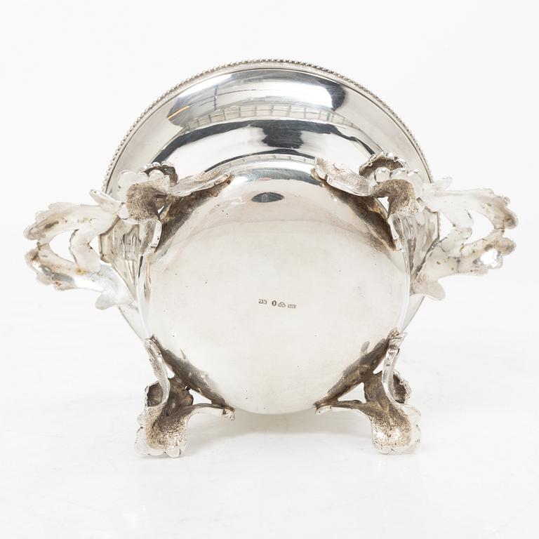 A Swedish silver bowl with lid, mark of Alfred Ambrosius, Stockholm 1891.