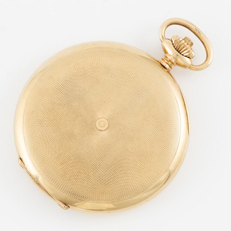 Pocket watch, hunter, 14K gold, Alpina, 51 mm.