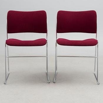 Six "40/4" chairs, model designed by David Rowland for Howe, Denmark in 1964.