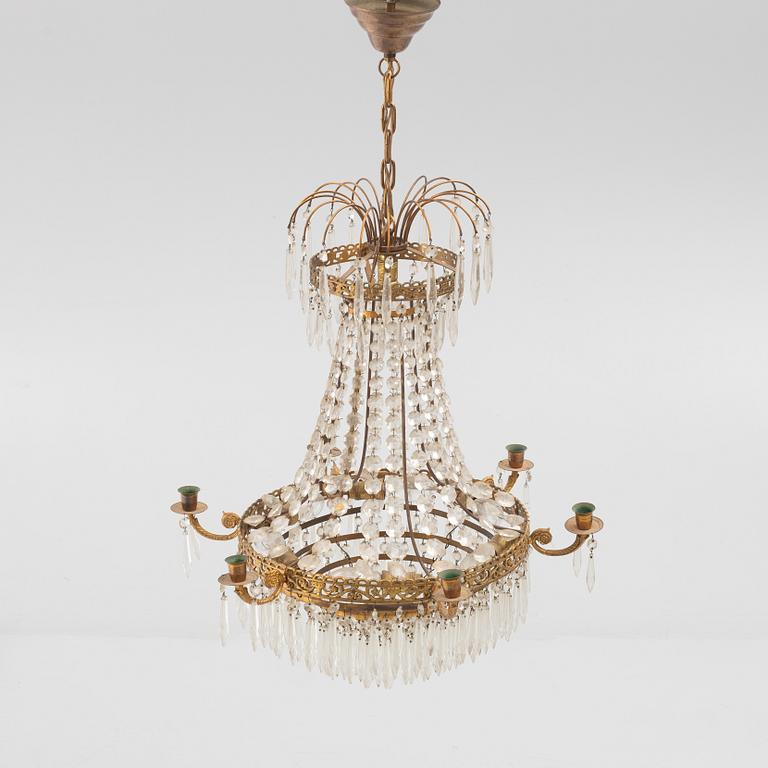 An Empire style chandelier, first half of the 20th Century.