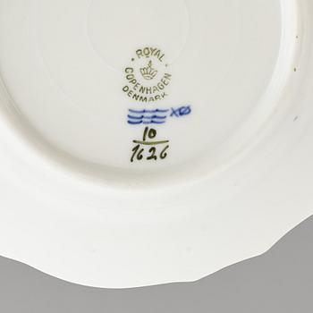 A Royal Copenhagen 'Blå blomst' porcelain coffee service, Denmark. (33 pieces).