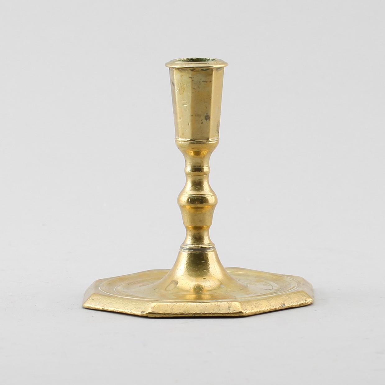 LJUSSTAKE, mässing, barock, 1700.