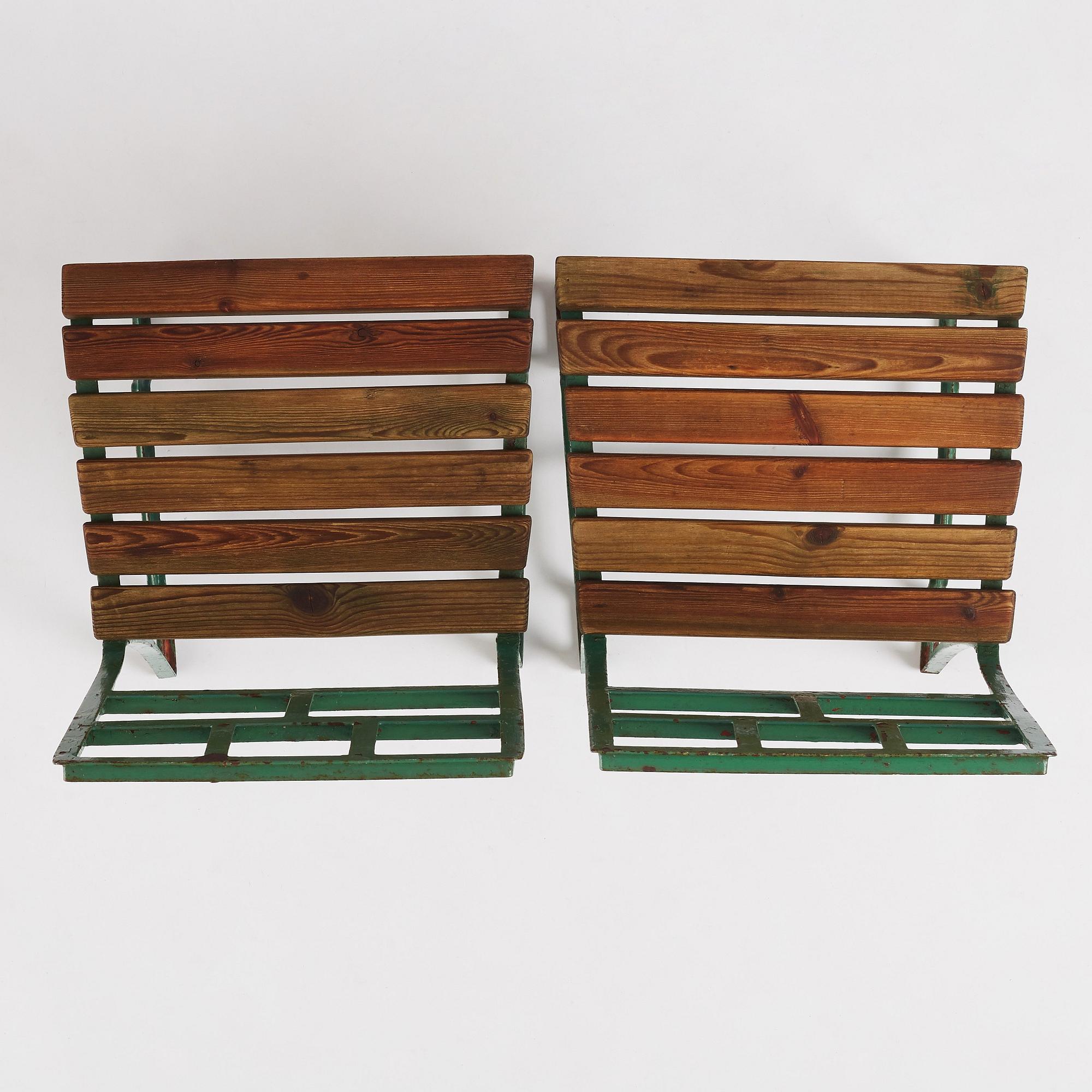 Carl Hörvik, a pair of garden chairs,  Sweden ca 1927-1929.