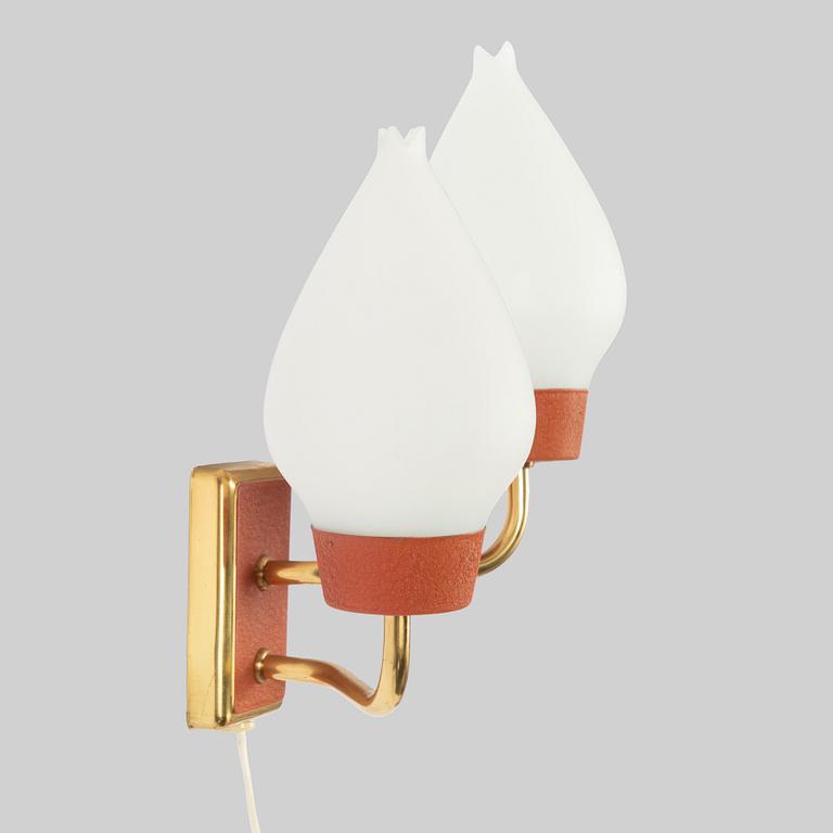 Two similar Swedish Modern wall lamps, 1940s.