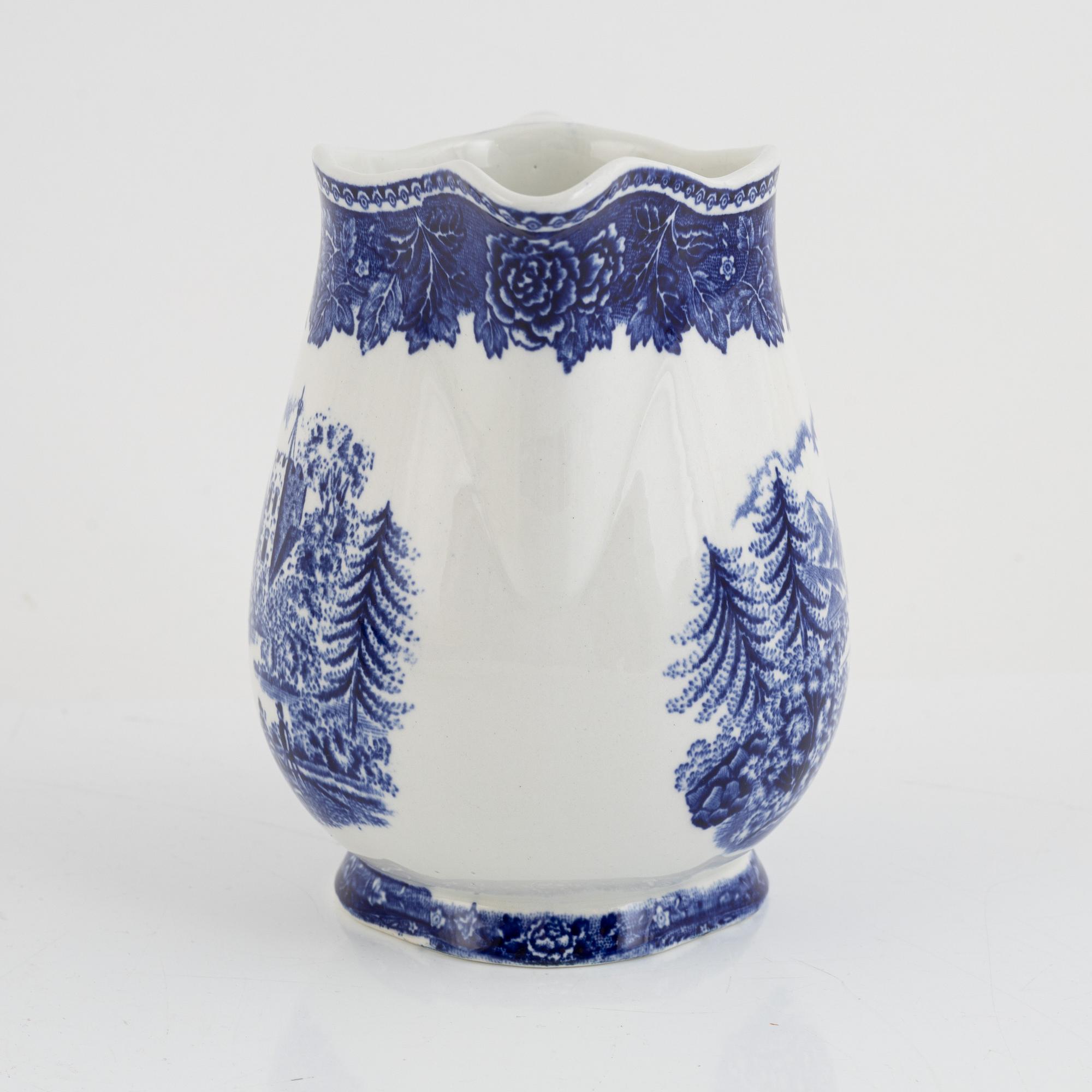 Reinhard Richter, matservis, 79-delar, flintgods, "Maisema" (Landscape), Arabia, Finland.