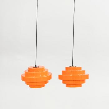 Ceiling lamps, a pair, 1970s.