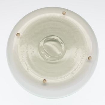 ANNA ÖRNBERG, skulptur, 2 delar, glas, Strömbergshyttan, signerad och daterad 2002.