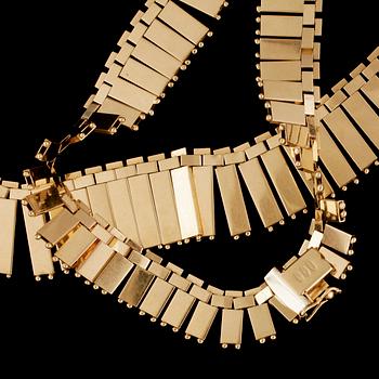 COLLIER, 18k guld, Uno A Erre, Aresso, Italien, vikt ca 50g.