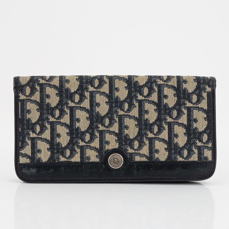 Christian Dior, a canvas handbag and wallet.