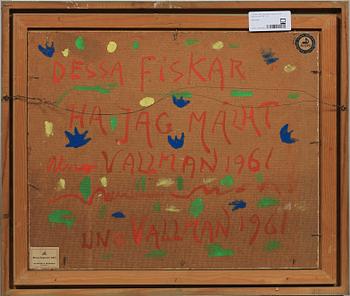 UNO VALLMAN, olja på pannå. Sign och dat 1961.