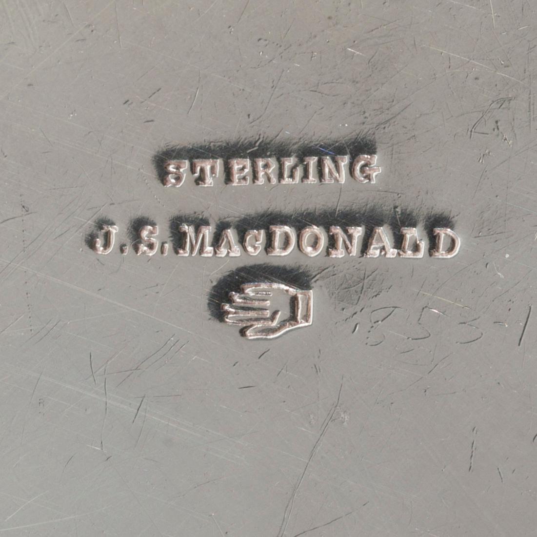 FLASKUNDERLAG, 925 silver. USA tidigt 1900-tal. Vikt 136 g.