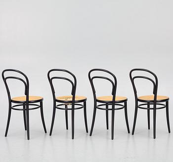 Michael Thonet, stolar, 3 st, modell 14, Ton.