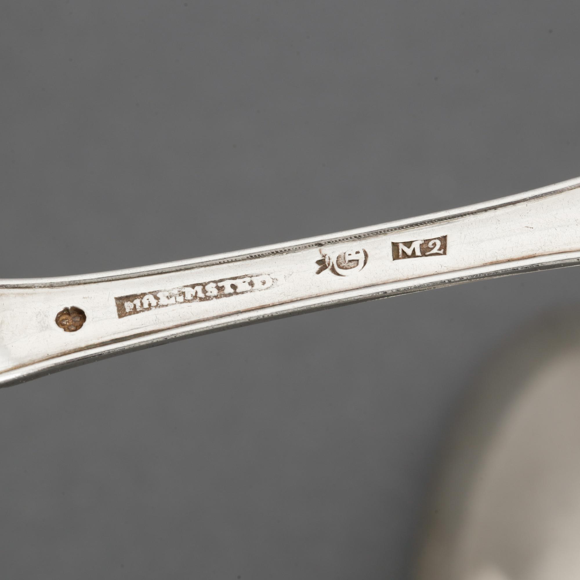 Seven pieces of silver cutlery, Gothenburg, 1794 and 1902.