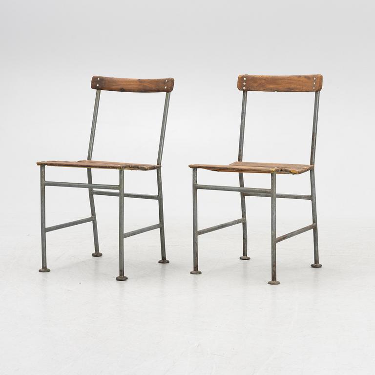 Gunnar Asplund, attributed, garden chairs, 10 pcs, Iwan B. Giertz, Flen, the model designed circa 1930.