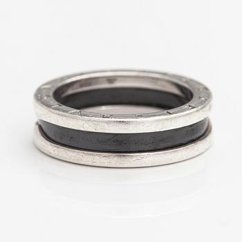Bulgari, Ring, "Save the Children", sterlingsilver, keramisk dekor. Italien. Märkt N98E9P, Made in Italy.