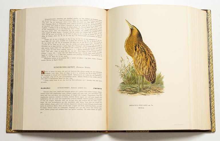 Bröderna von Wright, handkolorerade bibliofilupplagan av "Svenska fåglar", 3 band, Ivar Baarsen, Stockholm, 1925-29. Nummer 30/60.
