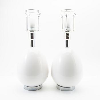 Bordslampor, ett par, modell "B-108", Bergboms, 1960/70-tal.