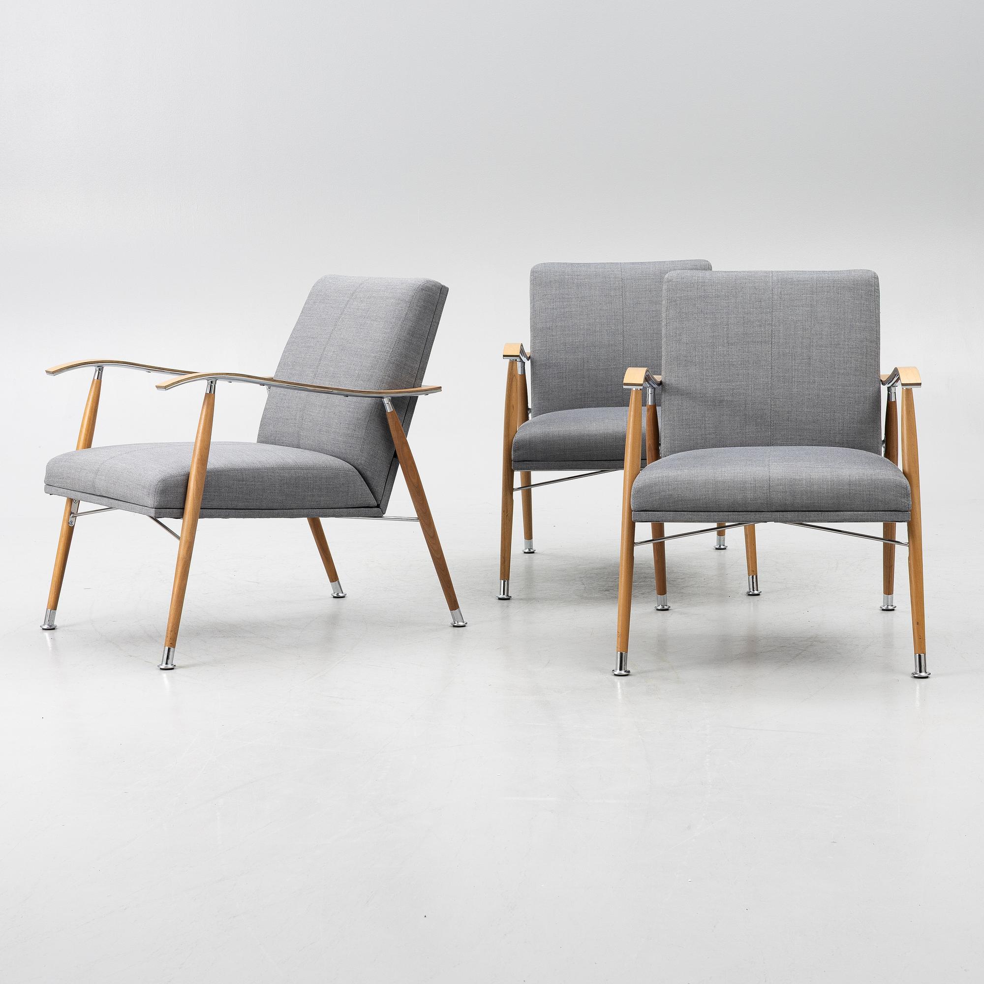 Gunilla Allard, three armchairs, 'Sahara', Lammhults.