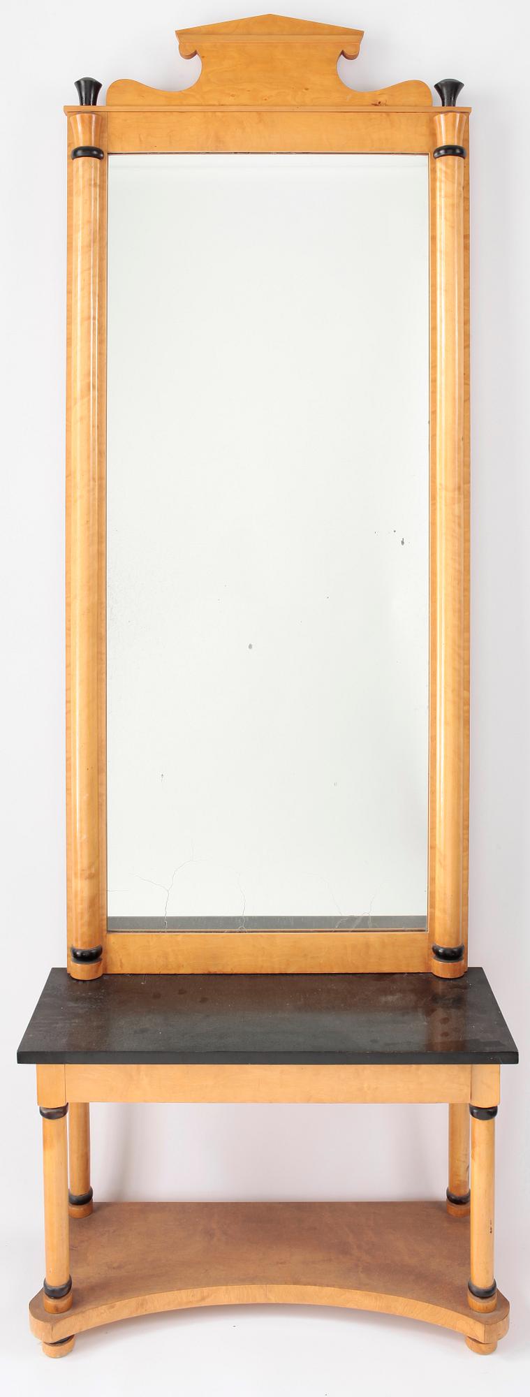 SPEGEL med KONSOLBORD, Karl Johan stil, omkring 1900.