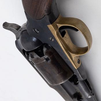 A Remington New Model Army percussion revolver, in case.