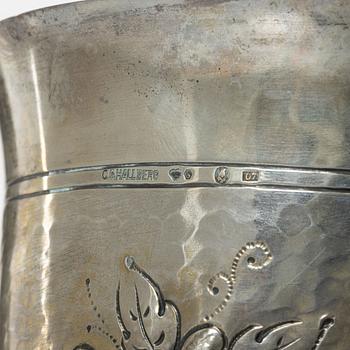 Bägare, silver, barockstil, CG Hallberg, Stockholm 1906.