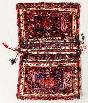 Sadelväska Bachtiari Khorjin antik ca 85x54 cm.