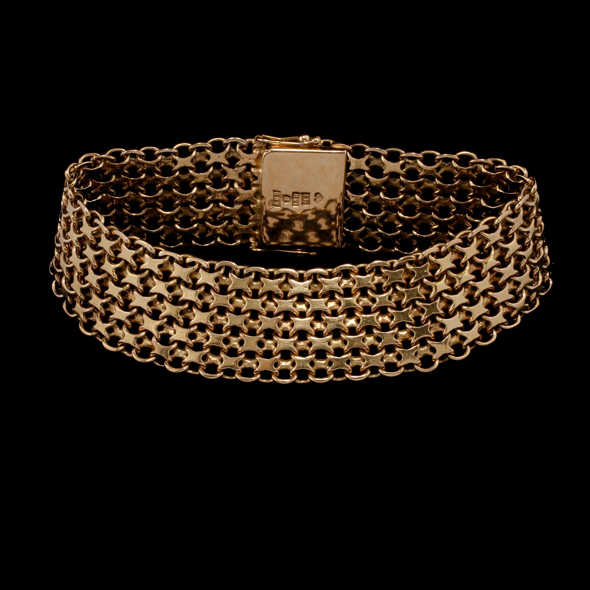 ARMLÄNK, 18k guld, Alton, Falköping, 1962. Vikt 30 g.