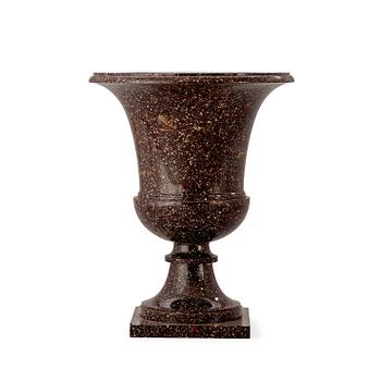 1321. A Swedish Empire 19th century porphyry urn.