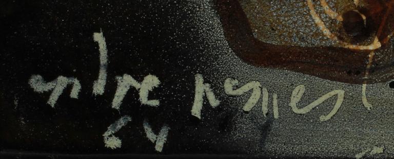 ENDRE NEMES, emaljmålning, sign. Dat 1964 á tergo.