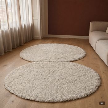 Gunilla Lagerhem Ullberg, rugs 2 pcs, "Fogg 5", Kasthall, diameter approx. 180 and 140 cm.