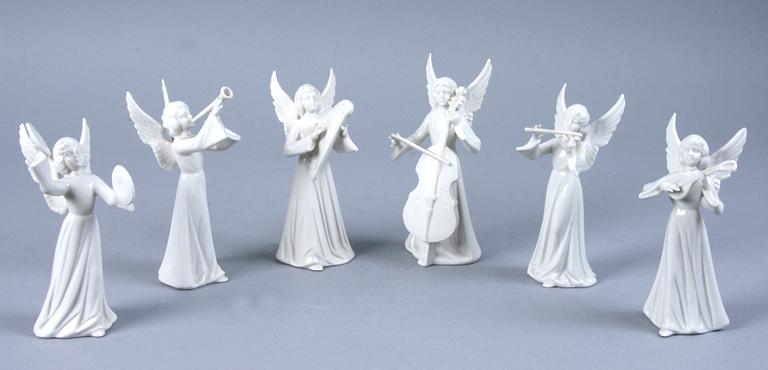 FIGURINER, 6 st, porslin, 1900-tal.