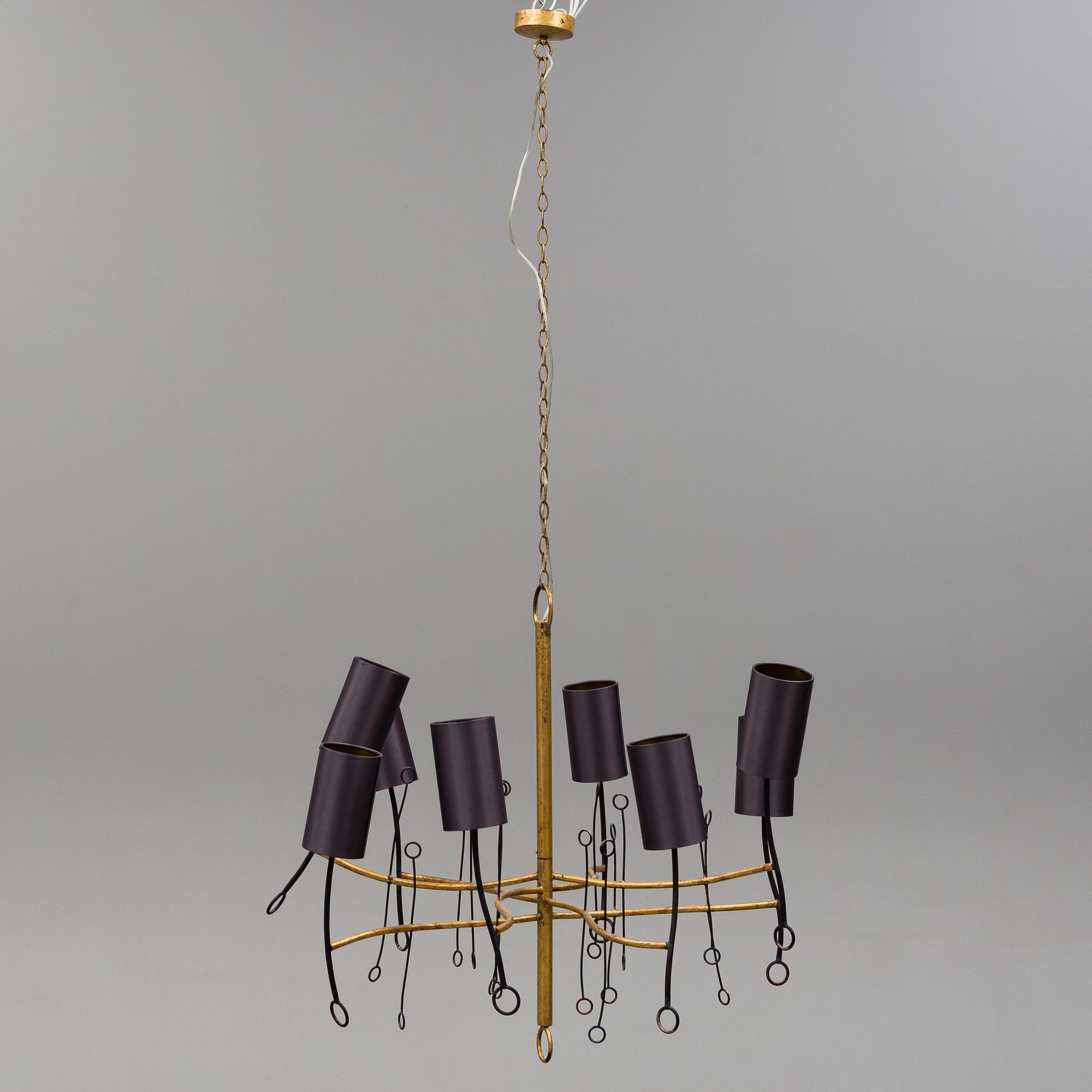 A "Lollipop Chandelier" ceiling light, by Gareth Devonald Smith, Porta Romana, England, 21st century.