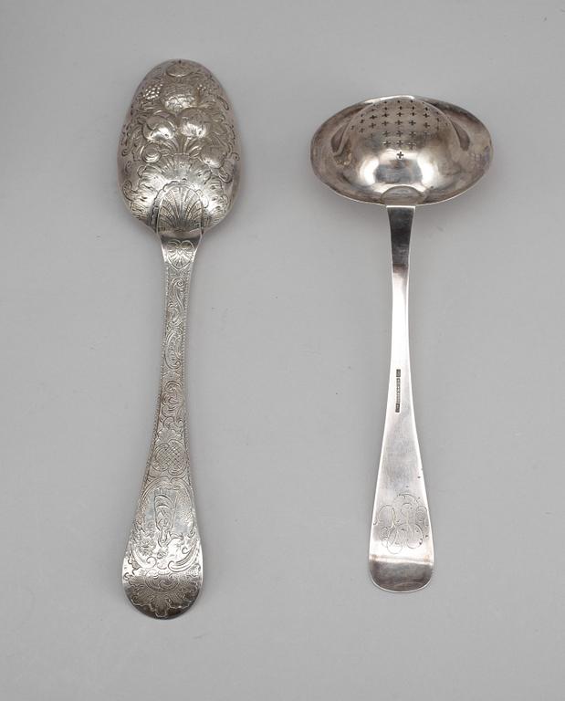 PARTI SILVER, 6 delar, bland annat Wessman, 1862. Vikt ca 360 gram.