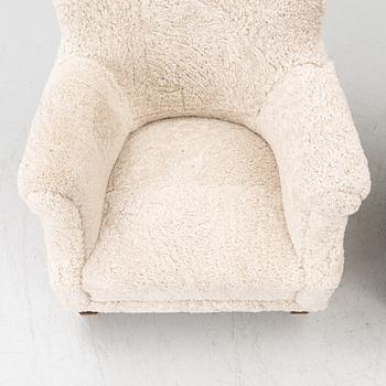 Pair of armchairs, Swedish Modern, mid-20th century.