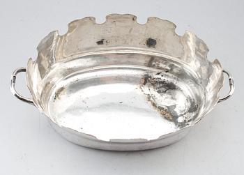 GLASSKÖLJARE, försilvrad mässing, sannolikt 1700-tal.