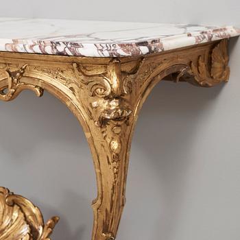 A Swedish Rococo 18th century console table.