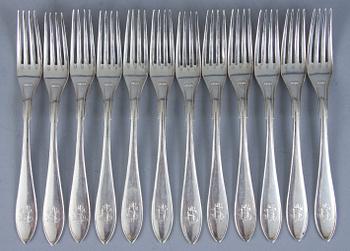 BESTICK, 53 st, silver "Svensk spetsig". CG Hallberg, GAB. Stockholm. 1907-1917.