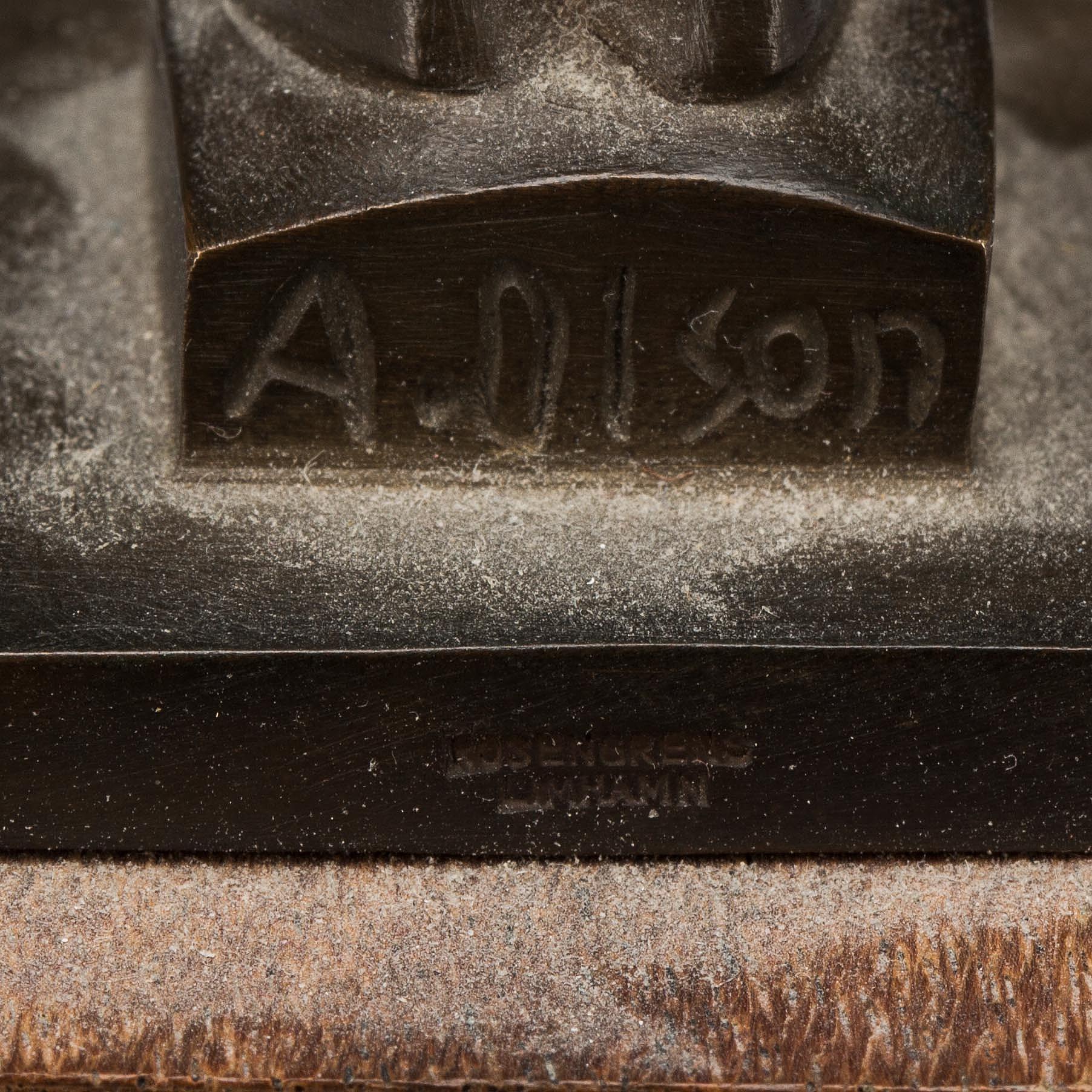 ANDERS OLSON, brons, signerad.