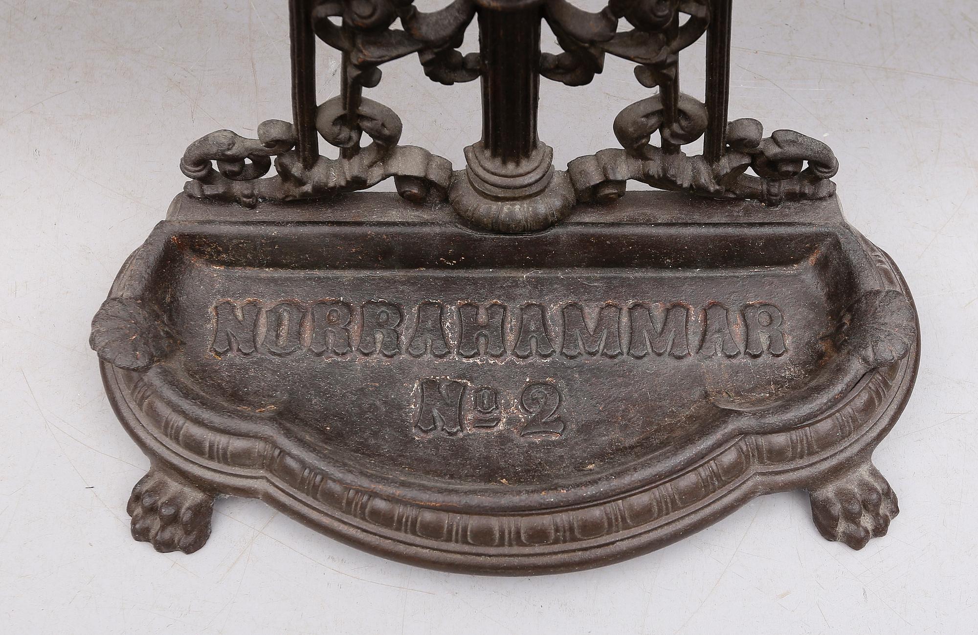 PARAPLYSTÄLL, gjutjärn, Norrahammar, 1900-talets första hälft.