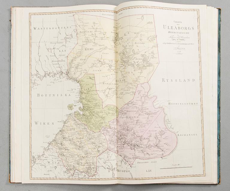 AN ATLAS AND TWO BOOKLETS, S.G.Hermelin "Geograpiske Chartor öfver Sverige", Stockholm 1797.