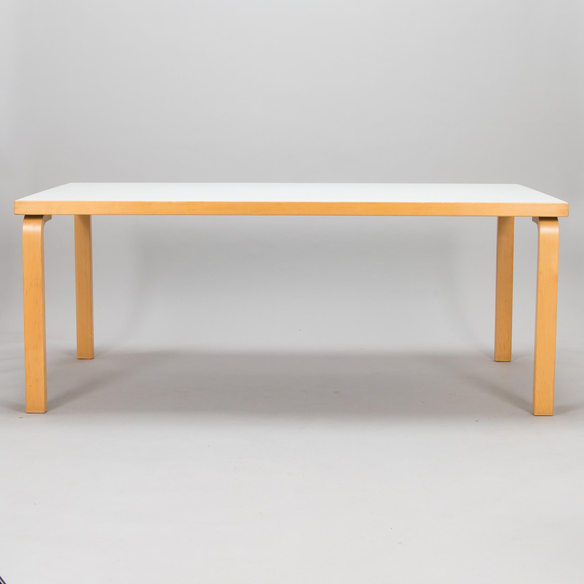 Alvar Aalto, a late 20th century '83' table for Artek.