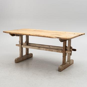 Trestle table, 19th century.