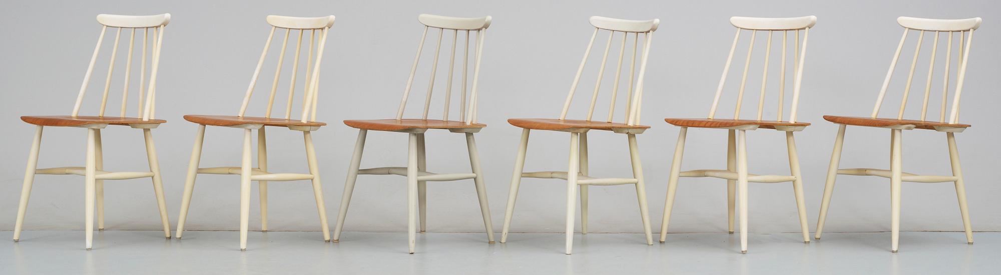 STOLAR, 6 st, "Fanett", Ilmari Tapiovaara, Edsbyverken, 1950/60-tal.