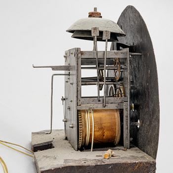 A Swedish folk art longcase clock from Hälsingland, dated 1812.