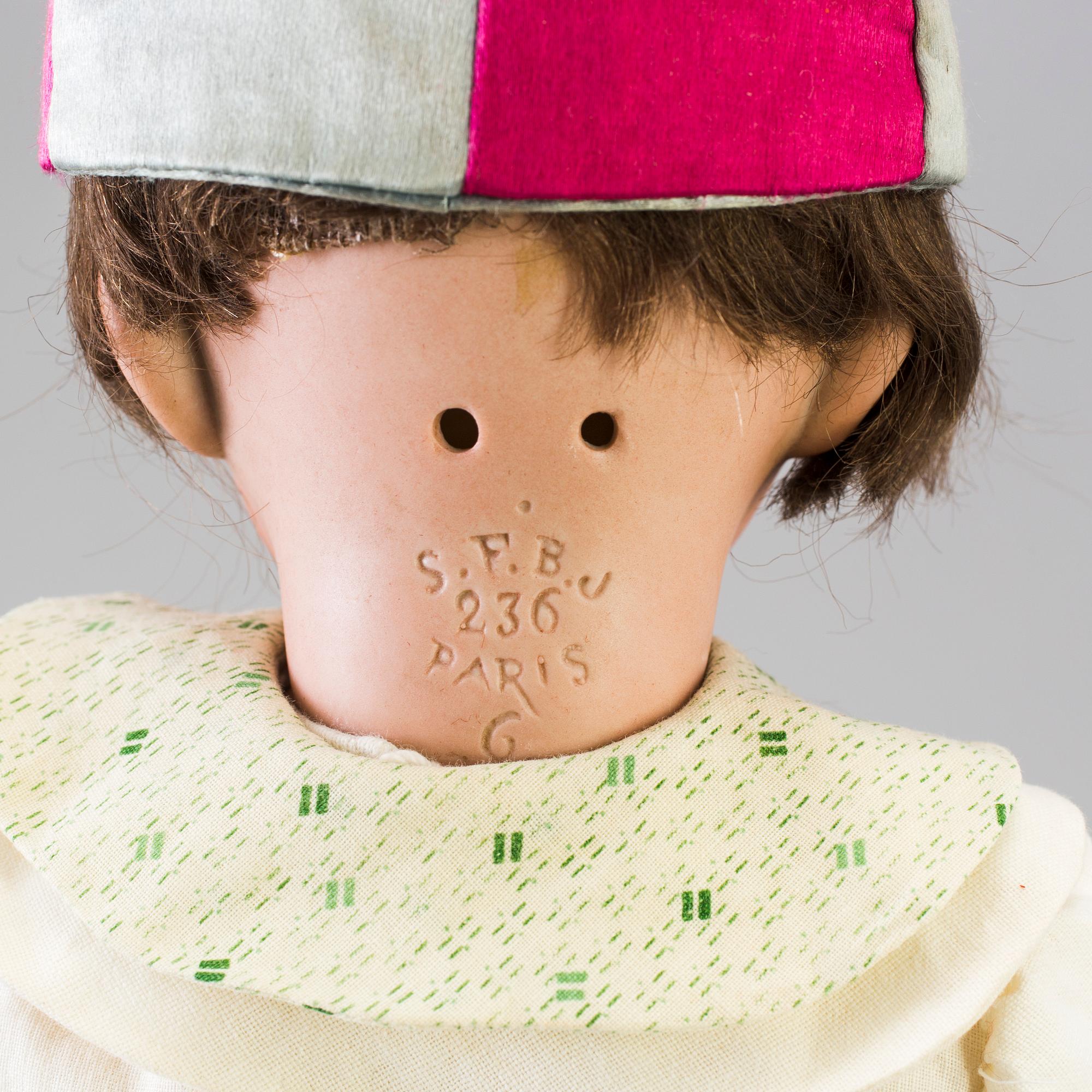 A bisque headed doll 236 by S.F.B.J Paris, Frankce, 1910s.