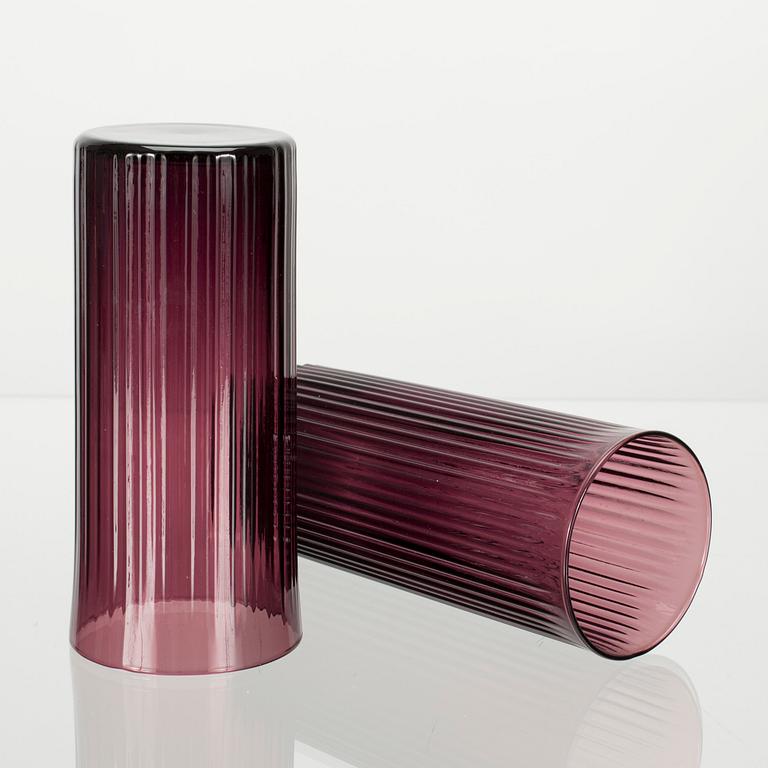 KANNA och SAFTGLAS, 6 st, modell 2065, design Tapio Wirkkala, Iittlala 1960-tal.