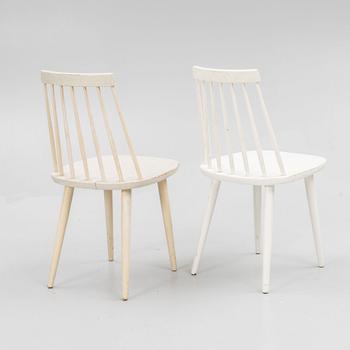 Yngve Ekström, eight "Pinnocchio" chairs, Sweden, 1950's/60's.