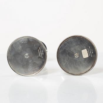 A pair of silver 'Trumpet' candlesticks, marks of Tapio Wirkkala, Kultakeskus, Hämeenlinna 1989 and 1992.
